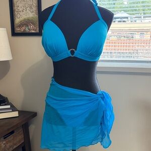 VENUS Turquoise Bikini Set with Wrap